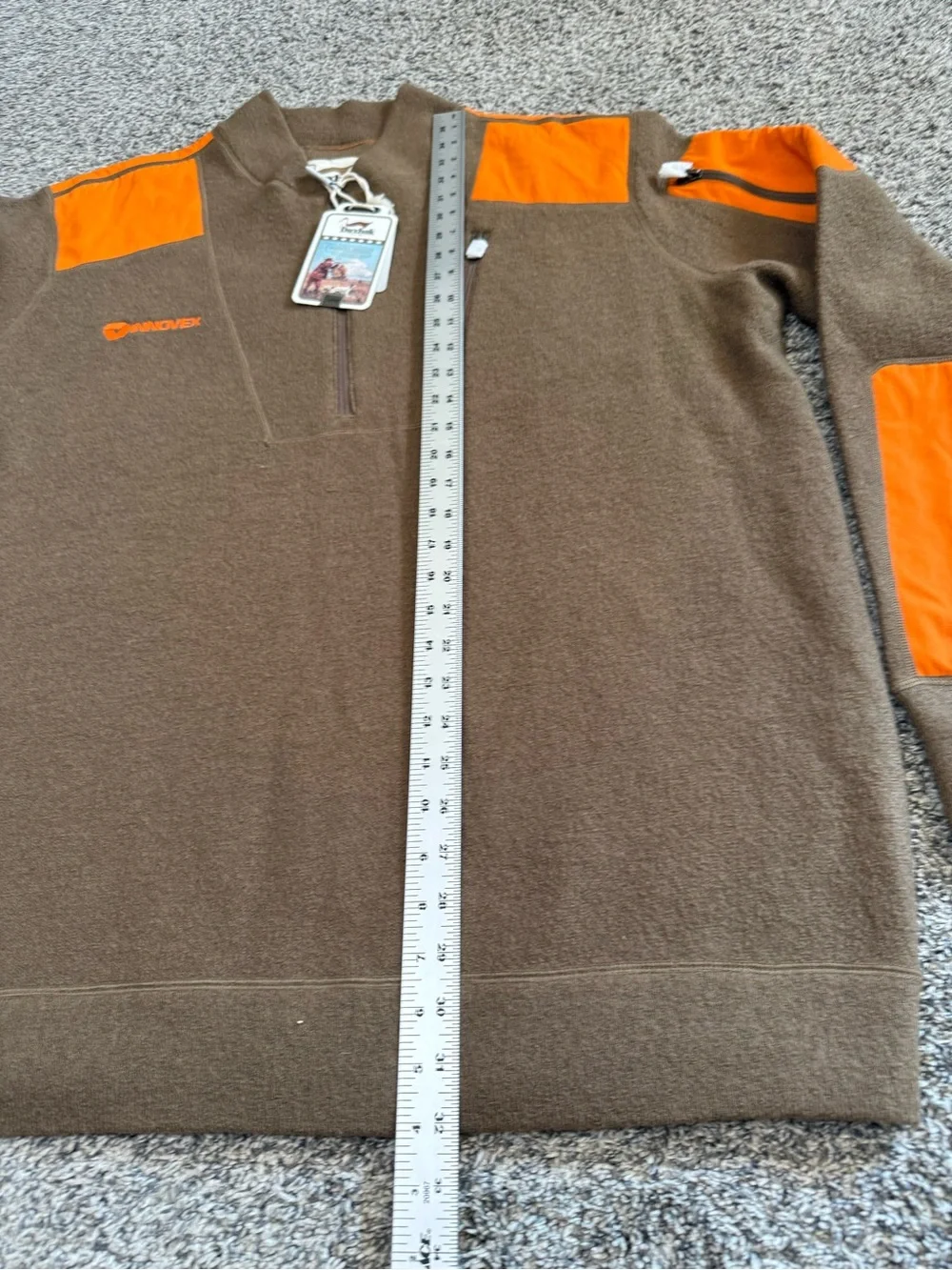 Duxbak North Wind Field Sweater Mens XXL 100% Wool Blaze Orange Hunting NWT